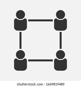 Grouping People Ilustration Icon Vector on background