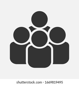 Grouping People Ilustration Icon Vector on background