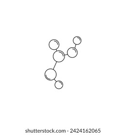 Groups of atoms bonded together, chemical compounds, physics, and organic chemistry elements. Modern images for websites. Collection of different molecular model icons isolated on a white background. 