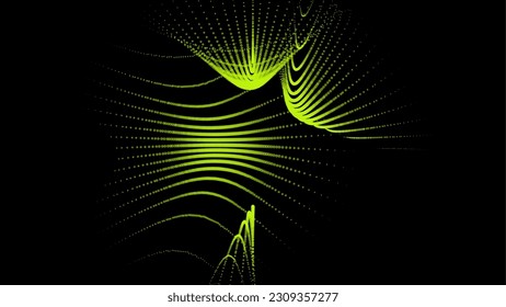 Groups of explosions and bursts of energy. Scattering galaxies, universes and stars. Gravitation curves trajectories. Sea of information. Net point forms space power fabric. Light receding surface.