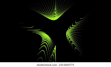 Groups of explosions and bursts of energy. Scattering galaxies, universes and stars. Gravitation curves trajectories. Sea of information. Net point forms space power fabric. Light receding surface.