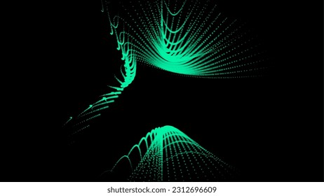 Groups of explosions and bursts of energy. Scattering galaxies, universes and stars. Gravitation curves trajectories. Sea of information. Net point forms space power fabric. Light receding surface.