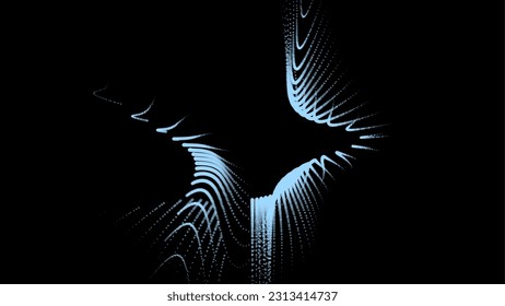 Groups of explosions and bursts of energy. Scattering galaxies, universes and stars. Gravitation curves trajectories. Sea of information. Net point forms space power fabric. Light receding surface.