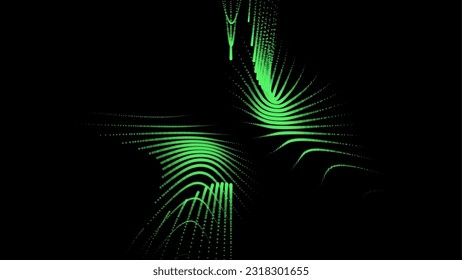 Groups of explosions and bursts of energy. Scattering galaxies, universes and stars. Gravitation curves trajectories. Sea of information. Net point forms space power fabric. Light receding surface.