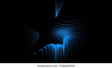 Groups of explosions and bursts of energy. Scattering galaxies, universes and stars. Gravitation curves trajectories. Sea of information. Net point forms space power fabric. Light receding surface.