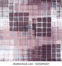 Groups from oblique translucent quadrilaterals form an unusual grunge pattern. Seamless pattern.