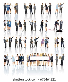 Groups of people in the typical business situation