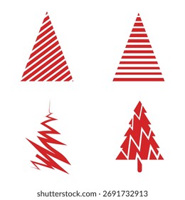 Grupos de símbolos de Natal vermelho, Elementos Red Concept Usado no design de vetor de cartão postal
