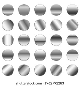 Groups of Silver chrome platinum and aluminum metallic gradients