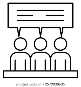 Groupthink Icon - Line Style - Stereotype Theme