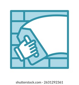 Grouter mini ilustração ícone de cor de tom duplo, uso para engenharia civil, indústria, construção, UI, kit UX, desenvolvimento de aplicativo e web, digital ou impressão.