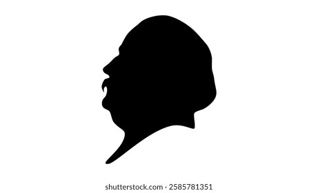 Grover Cleveland Silhouette, High Quality Vector