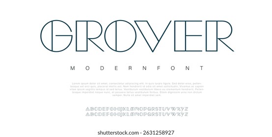 Grover vetor alfabeto vintage fonte, design de fonte, fundo de estilo verde	