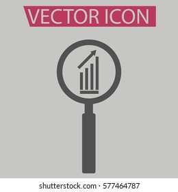 Groving graph icon isolated sign symbol and flat style for app, web and digital design.