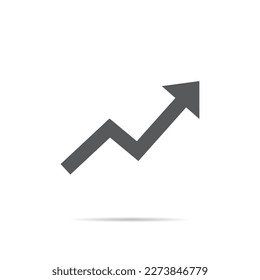 Grow up arrow icon vector. Successful business concept