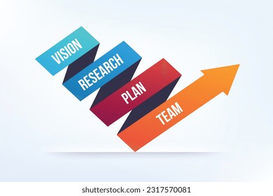 Grow up arrow infograpic. Business growth infographic.