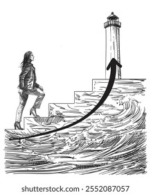 crescer na ilustração do vetor de equilíbrio