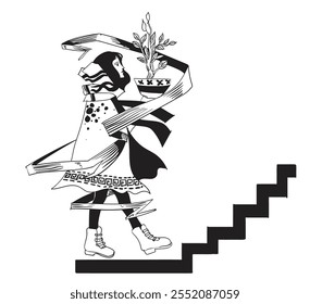 grow in balance vector illustration