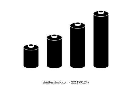cultivar vector de batería. batería, barra de batería, baterías. estilo de silueta - vector de stock.