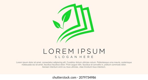 Grow Book template Logo vector
