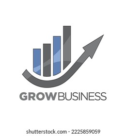 Vector de diseño de logotipos de empresa para crecer.