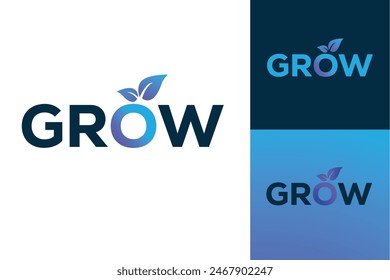 The Grow business logo features a dynamic design symbolizing growth and progress. With sleek lines and a modern aesthetic it represents innovation development and the forward-thinking spirit of busins