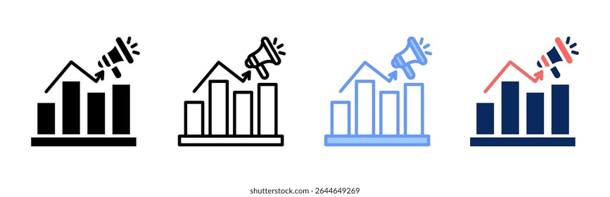 Grow Chart icon sheet multiple style collection