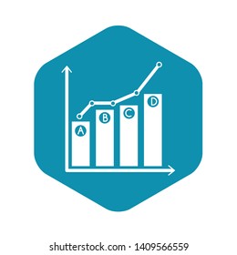 Grow up chart icon. Simple illustration of grow up chart vector icon for web design isolated on white background