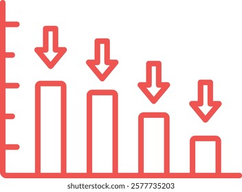 Grow Down vector icon. Can be used for printing, mobile and web applications.