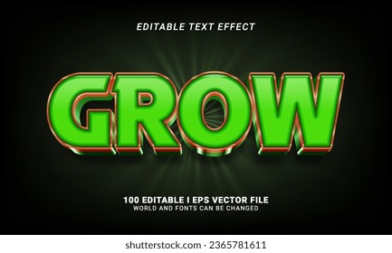 grow editable text effect graphic style