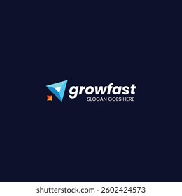 Grow fast Gradient Colorful Logo