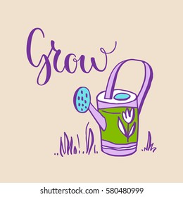 Grow garden lettering