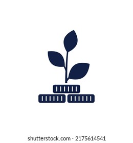 grow glyph icon design vector image