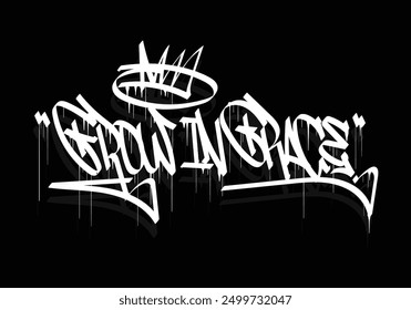 GROW IN GRACE word graffiti tag style