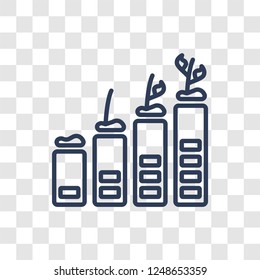 Grow icon. Trendy linear Grow logo concept on transparent background from Startup Strategy and Success collection