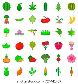 Grow icons set. Cartoon style of 36 grow vector icons for web isolated on white background
