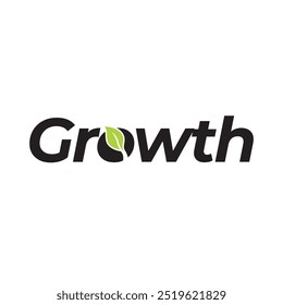 Grow leaf, grow up concept. Vector logo icon template