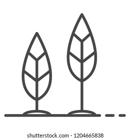 Grow up leaf icon. Outline grow up leaf vector icon for web design isolated on white background