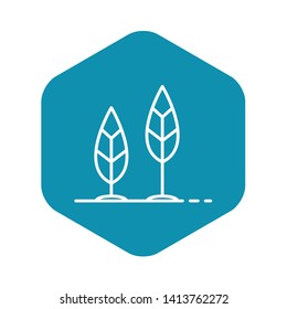 Grow up leaf icon. Outline grow up leaf vector icon for web design isolated on white background