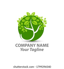 Grow leaf logo, green logo vector, greenhouse logo abstract.EPS 10