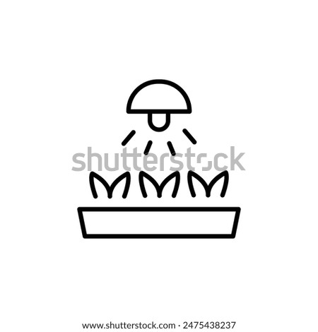 Grow light icon. Simple grow light icon for social media, app, and web design. Vector illustration.