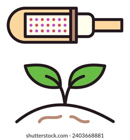 Grow Light Led Bulb vector concept colored icon or design element