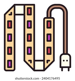 Grow Light LED Strip vector concept colored icon or logo element