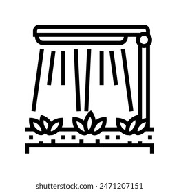grow lights urban gardening line icon vector. grow lights urban gardening sign. isolated contour symbol black illustration