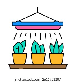 grow lights urban gardening line icon vector. grow lights urban gardening sign. isolated symbol illustration