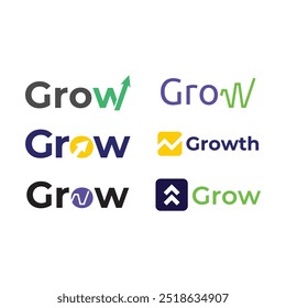 Grow logo with arrow up symbol.