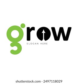 The grow logo for Business logo, company logo, Health logo and etc.
