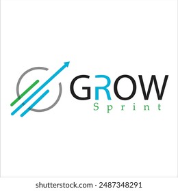 Grow Logo Design, Growth Logo Stock Illustrations, Grow up logo For investment design