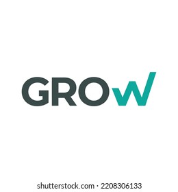 GROW Logo Design Template for company branding