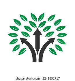 Plantilla de diseño de logotipos en crecimiento Icono Ilustración Vector de identidad de marca